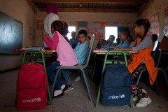 Scène de classe à l’école Martyr Mustafa Mohammed Ahmed, dans le camp de Smara.